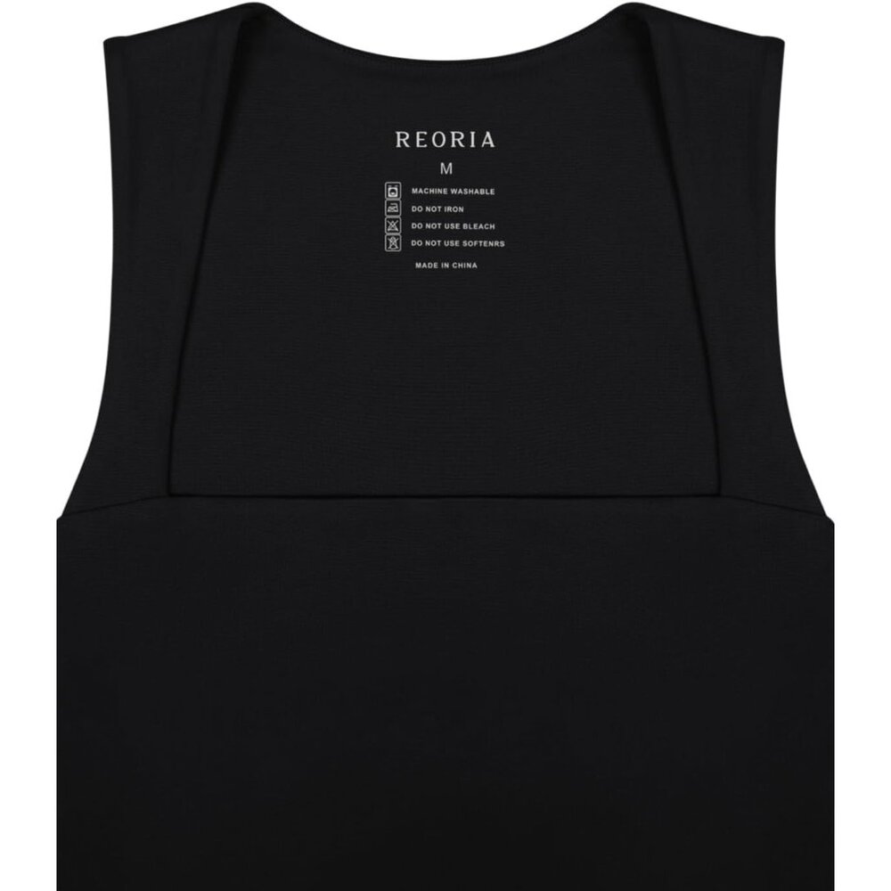 Butsmooth Women's Square Neck Going Out Crop Tops Double Lined Cute Basic Tank T - Picture 6 of 6